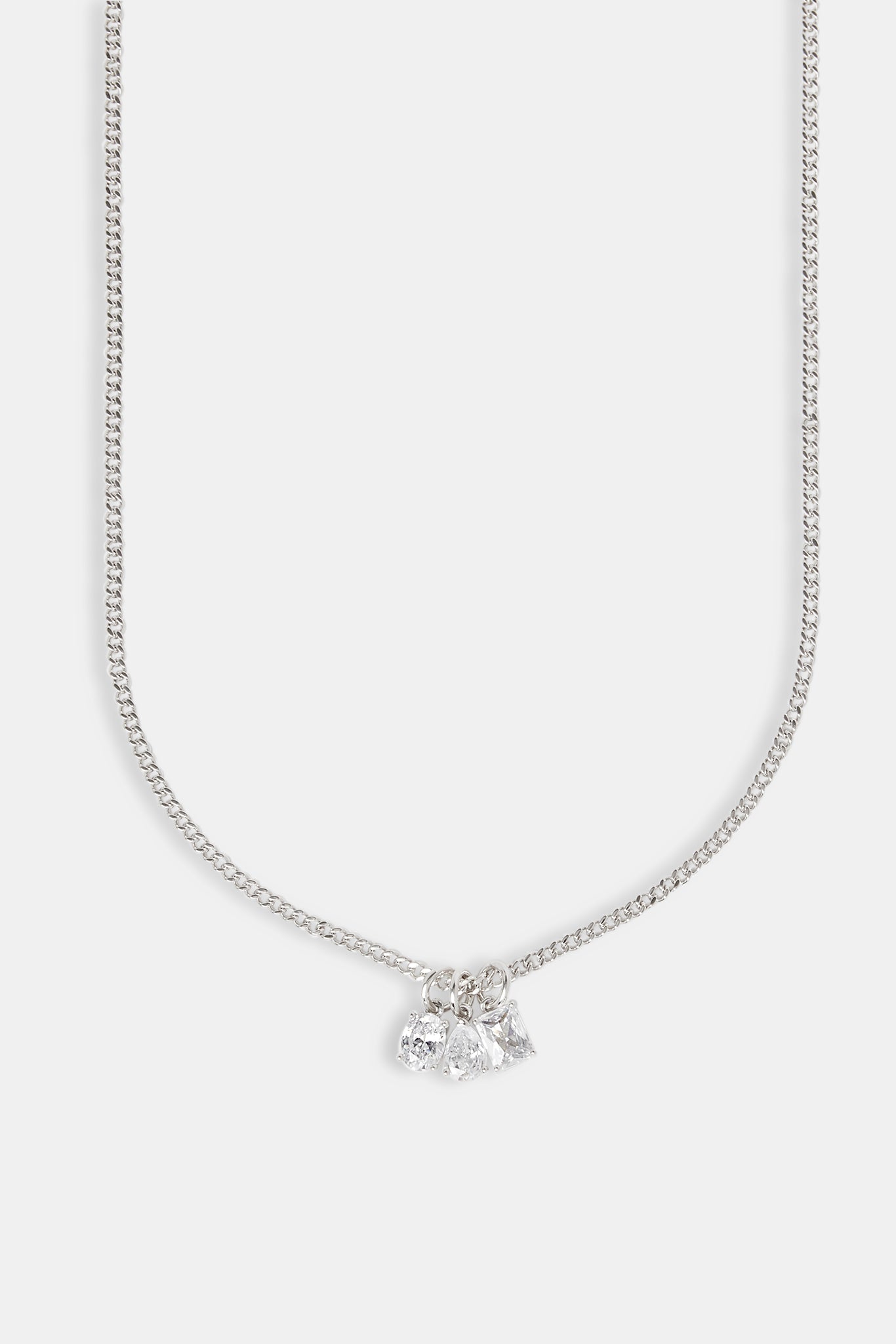 Iced Mixed Shape Gemstone Necklace - 10mm